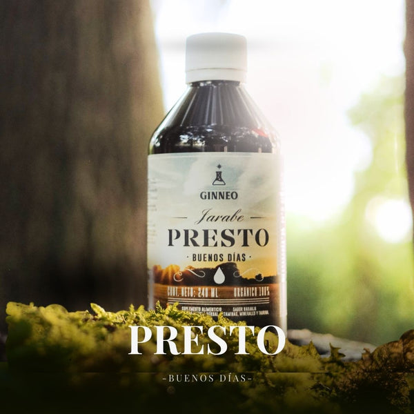 JARABE PRESTO MULTIVITAMINICO CON TAURINA, 240mL SABOR NARANJA