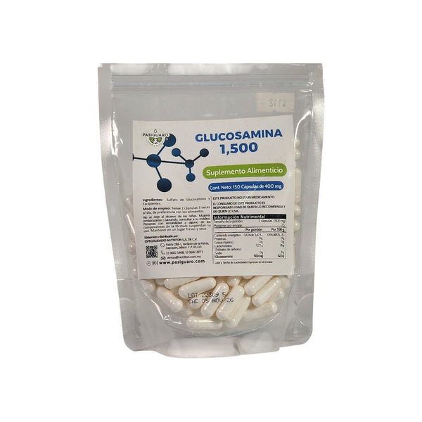GLUCOSAMINA 1,500 bolsita 150CAPS 400mg